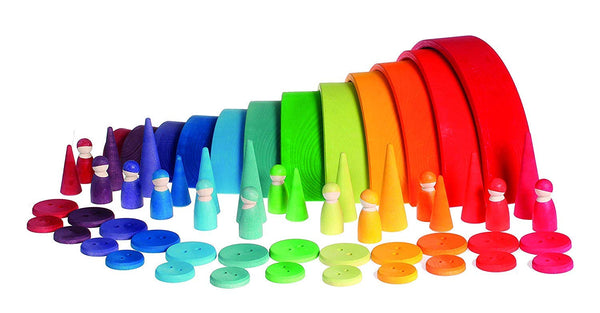 Set of Wooden Balls in a Rainbow of Colors