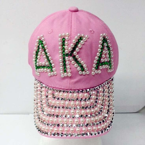 Greek  Sorority  AKA  shinny  Pearl Baseball Cap Hat Hot sell custom Hat